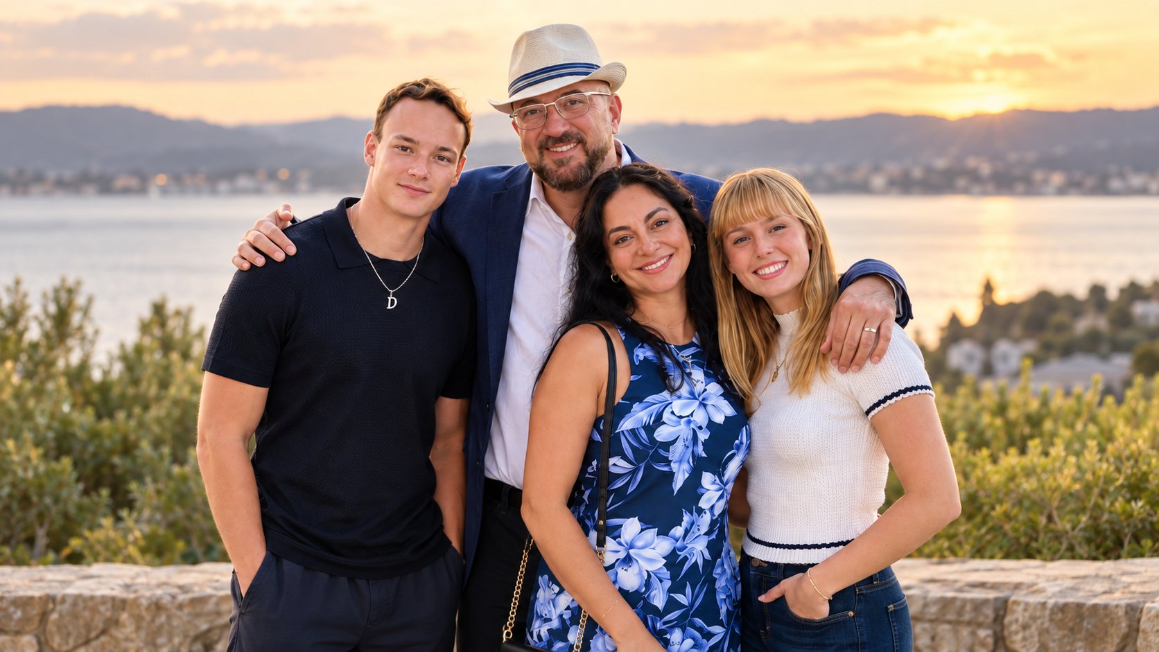 Dr. Khaldoun Sweis with Aimee, AnaKaterina, and Daniel Zacharias