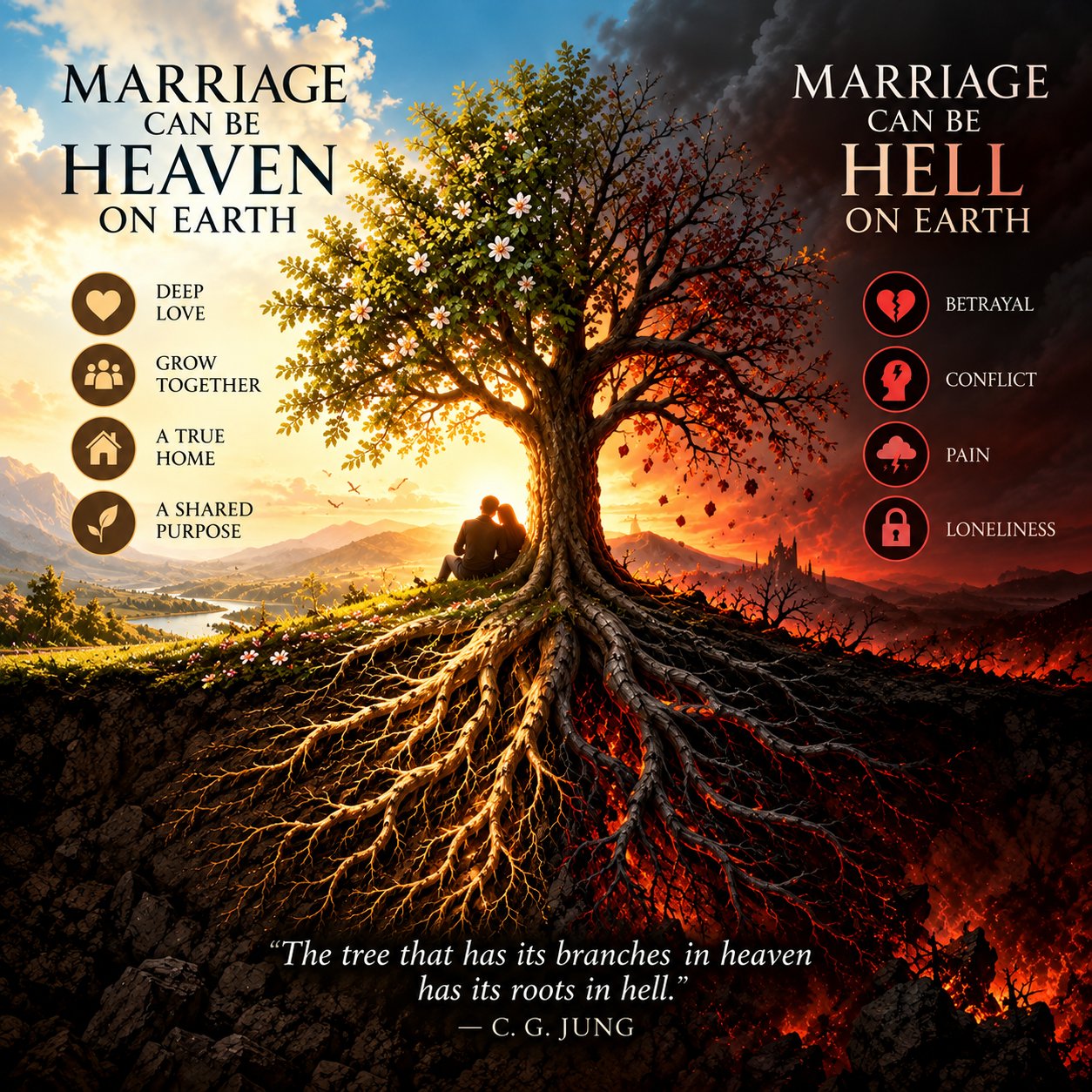 Marriage can be heaven on earth or hell on earth
